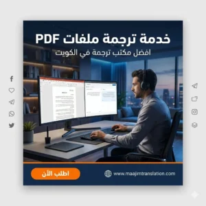 خدمة ترجمة ملفات PDF